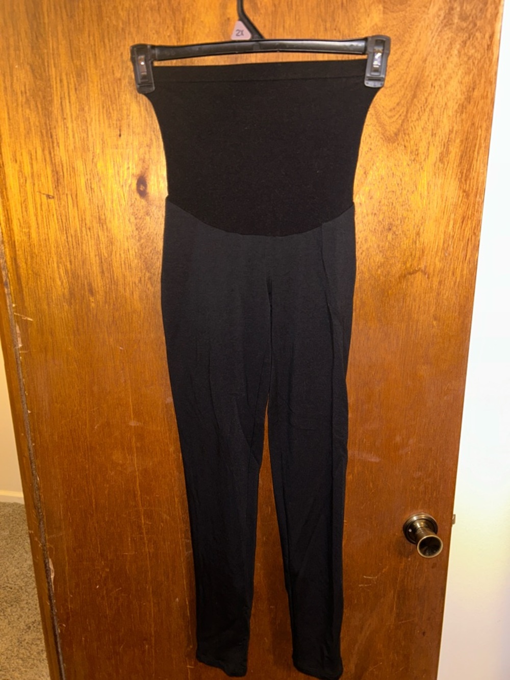 A Pea in the Pod Black High-Waist Maternity Leggings